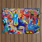 African-American 'The Spirit of Harlem' Historical Mural Portrait Outdoor Rug Gallery Image 1