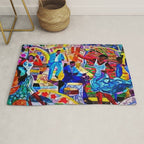 African-American 'The Spirit of Harlem' Historical Mural Portrait Rug Gallery Image 1