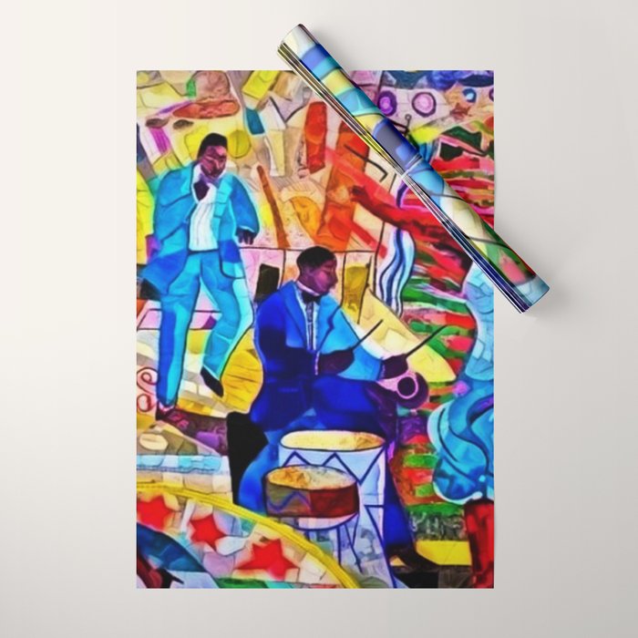 African-American 'The Spirit of Harlem' Historical Mural Portrait Wrapping Paper Gallery Image 1
