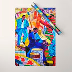 African-American 'The Spirit of Harlem' Historical Mural Portrait Wrapping Paper Gallery Image 1