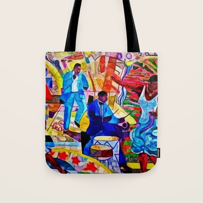 African-American 'The Spirit of Harlem' Historical Mural Portrait Tote Bag Gallery Image 1