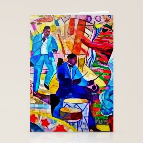 African-American 'The Spirit of Harlem' Historical Mural Portrait Stationery Card Gallery Image 2