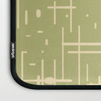 Mid-Century Modern Kinetikos Pattern in Light Avocado Green and Cream Beige Laptop Sleeve Gallery Image 3