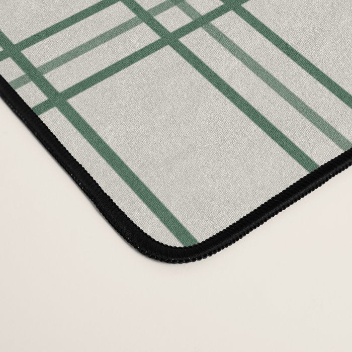 Green And Cream Gingham Desk Mat Gallery Image 4