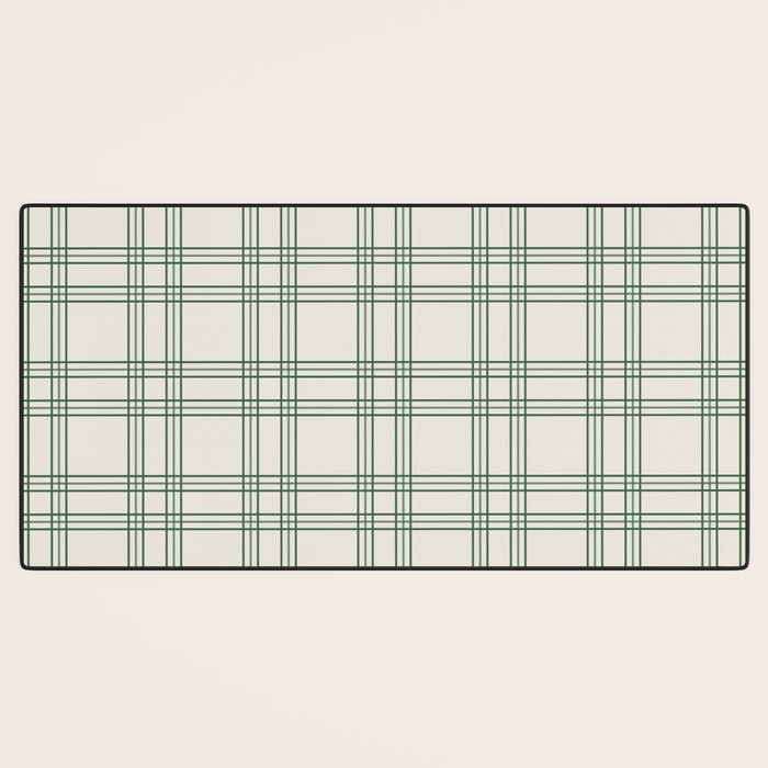 Green And Cream Gingham Desk Mat Gallery Image 3