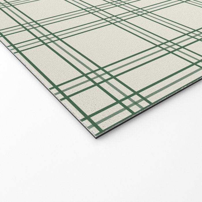 Green And Cream Gingham Welcome Mat Gallery Image 2