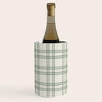 Green And Cream Gingham Wine Chiller Gallery Image 1