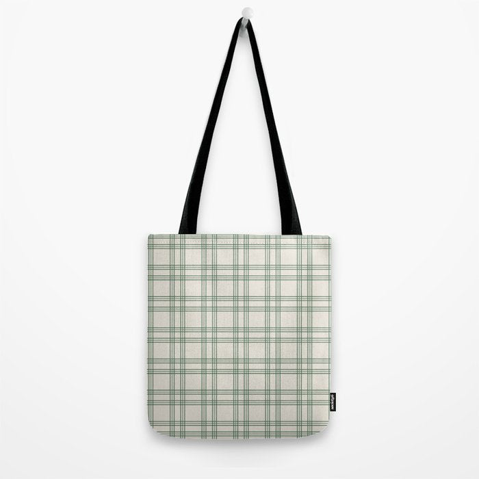 Green And Cream Gingham Tote Bag Gallery Image 2
