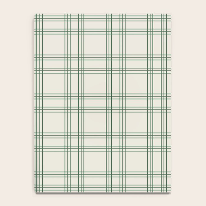 Green And Cream Gingham Notebook Gallery Image 4
