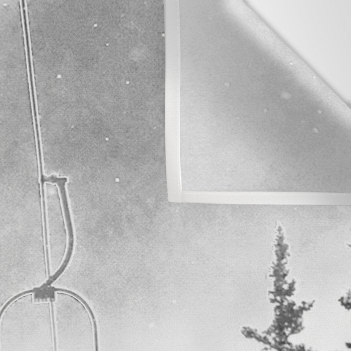 Ski Lift Moon Break // Riding the Mountain at Copper Colorado Luna Sky Peeking Foggy Clouds Wall Tapestry Gallery Image 3