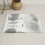 Ski Lift Moon Break // Riding the Mountain at Copper Colorado Luna Sky Peeking Foggy Clouds Rug Gallery Image 1