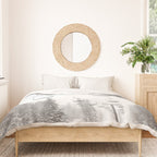 Ski Lift Moon Break // Riding the Mountain at Copper Colorado Luna Sky Peeking Foggy Clouds Duvet Cover Gallery Image 3
