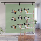 Olympic Lifting Corgi Wall Mural Gallery Image 1