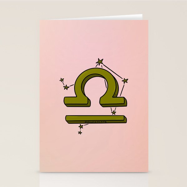 Libra Symbol Stationery Card Gallery Image 2