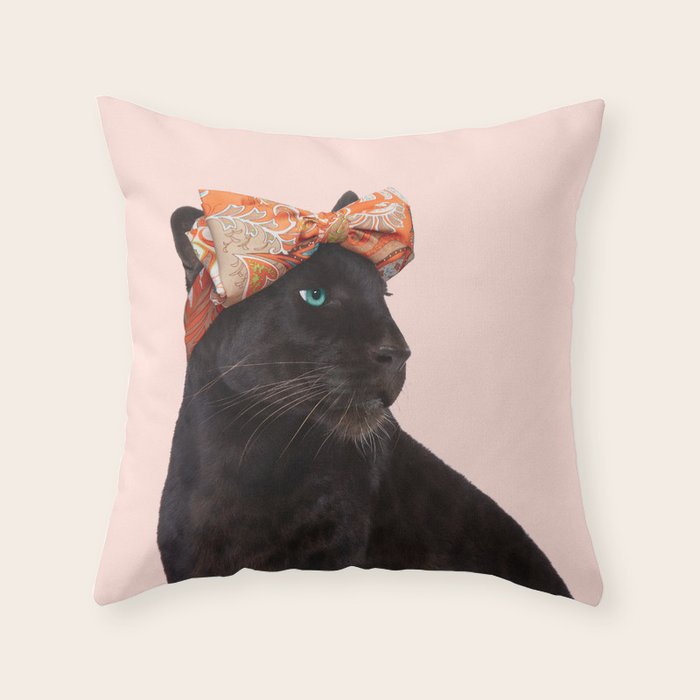 FASHION PANTHER Throw Pillow Gallery Image 1