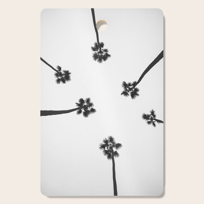 Black and white palms photo Cutting Board Gallery Image 1