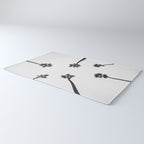 Black and white palms photo Rug Gallery Image 3