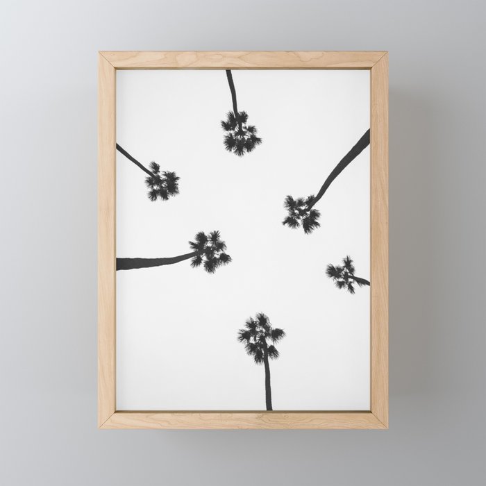 Black and white palms photo Mini Art Print Gallery Image 1