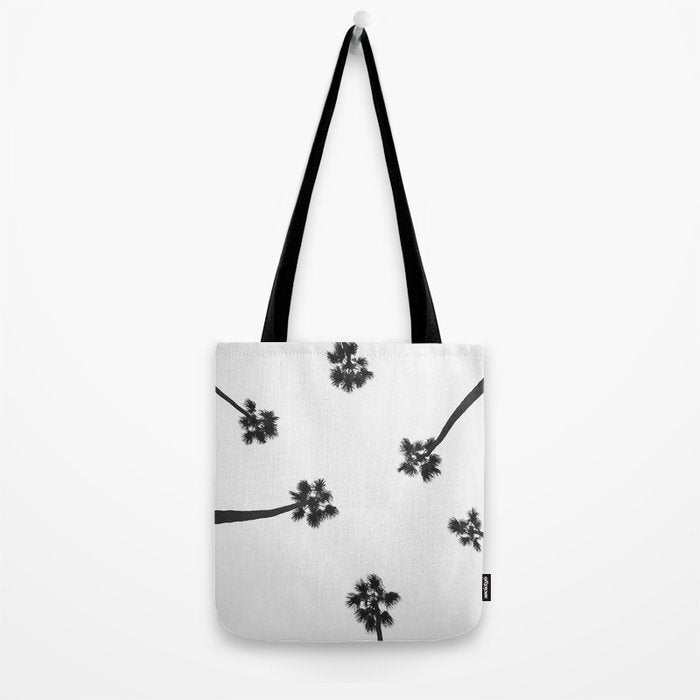 Black and white palms photo Tote Bag Gallery Image 2