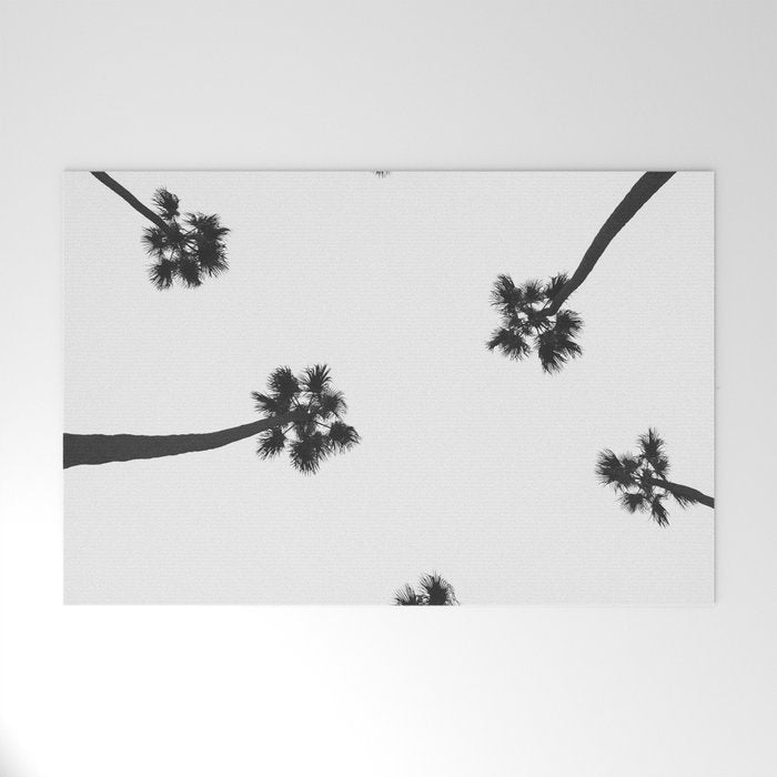 Black and white palms photo Welcome Mat Gallery Image 1