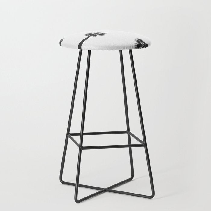 Black and white palms photo Stool Gallery Image 1