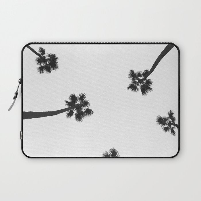 Black and white palms photo Laptop Sleeve Gallery Image 1