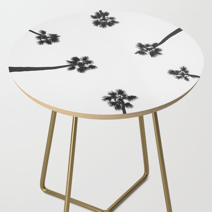 Black and white palms photo Side Table Gallery Image 2