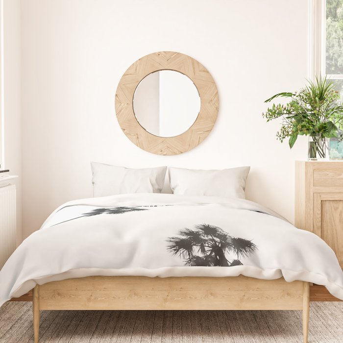 Black and white palms photo Duvet Cover Gallery Image 3