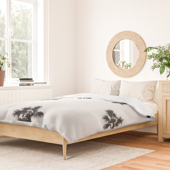 Black and white palms photo Duvet Cover Gallery Image 2