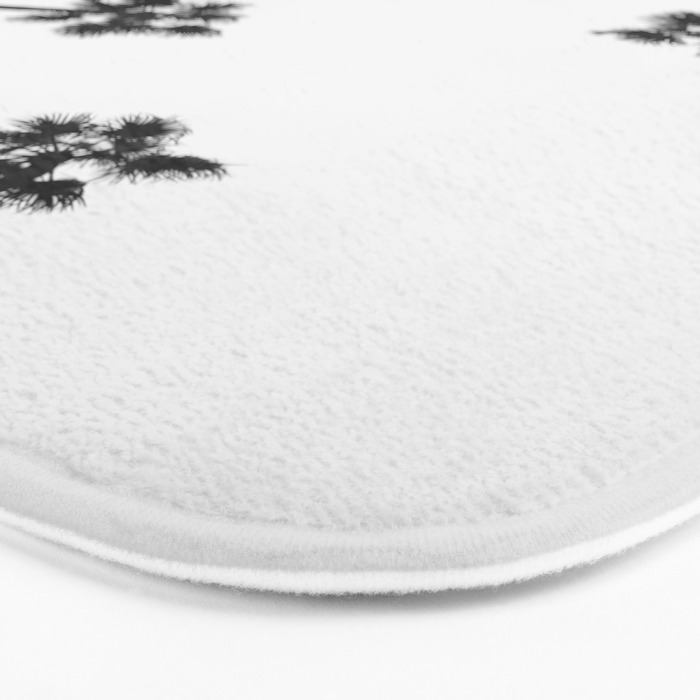 Black and white palms photo Bath Mat Gallery Image 3