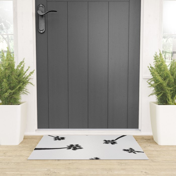 Black and white palms photo Welcome Mat Gallery Image 3