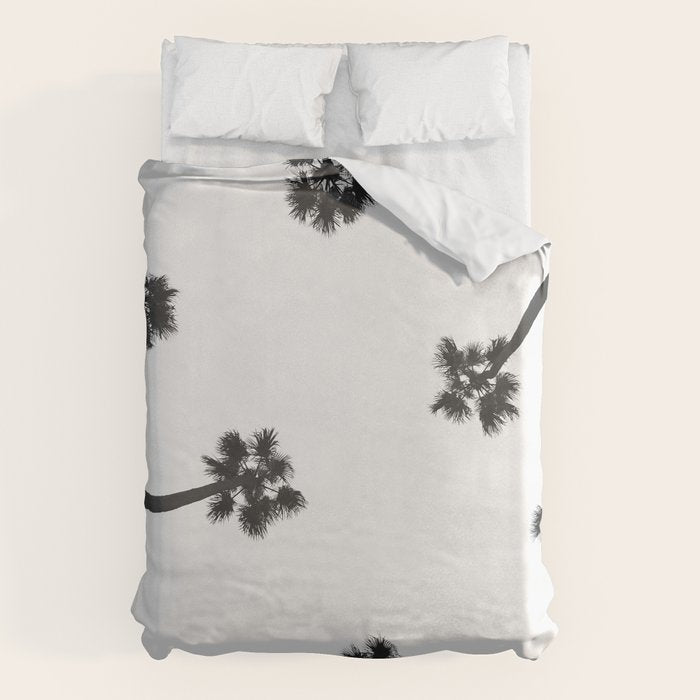 Black and white palms photo Duvet Cover Gallery Image 6