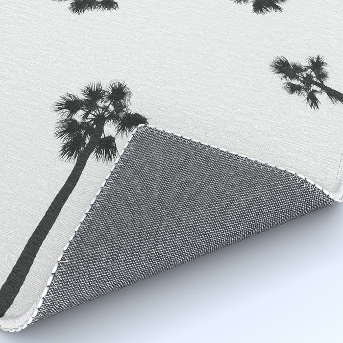 Black and white palms photo Rug Gallery Image 4