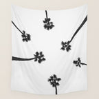 Black and white palms photo Wall Tapestry Gallery Image 4