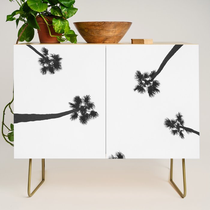 Black and white palms photo Credenza Gallery Image 1