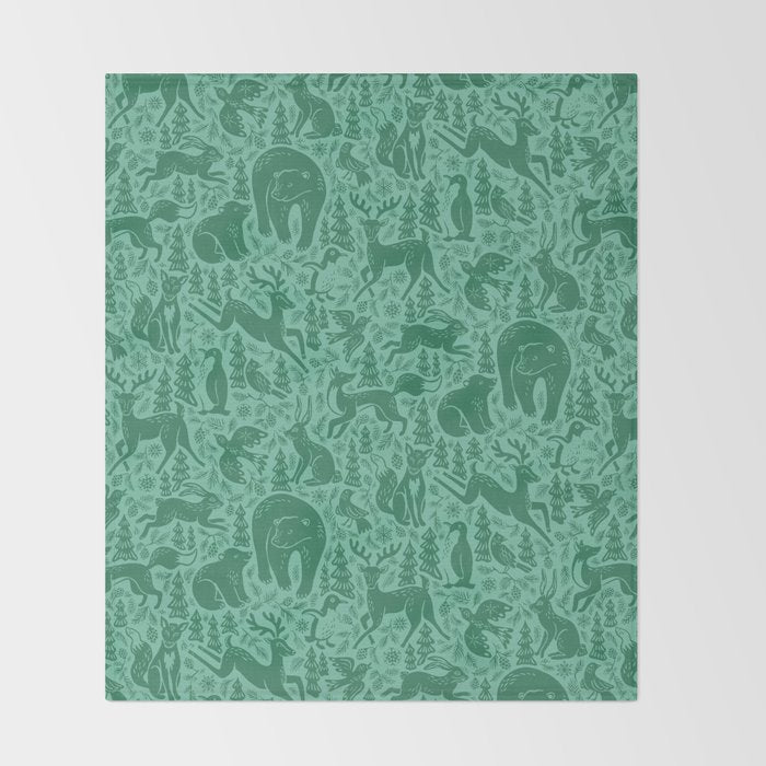 Winter Forest Wonderland Throw Blanket Gallery Image 2