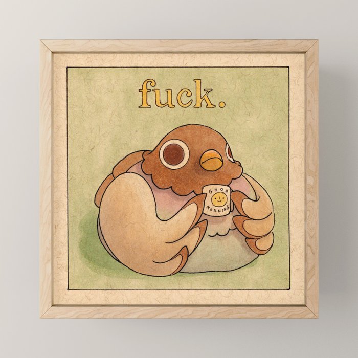 'Fuck' Pigeon 06 Mini Art Print Gallery Image 1