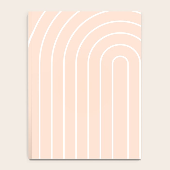 Abstract Retro Double Rainbow Peach Fuzz Notebook Gallery Image 4