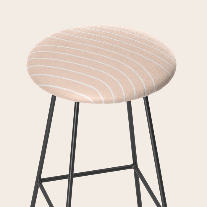 Abstract Retro Double Rainbow Peach Fuzz Stool Gallery Image 2