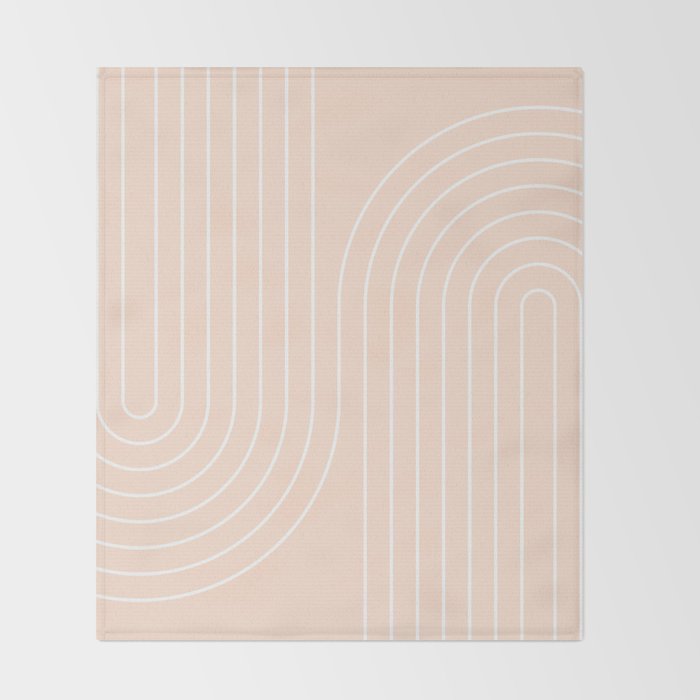 Abstract Retro Double Rainbow Peach Fuzz Throw Blanket Gallery Image 2