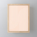 Abstract Retro Double Rainbow Peach Fuzz Mini Art Print Gallery Image 1