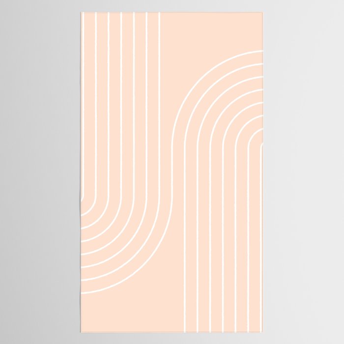 Abstract Retro Double Rainbow Peach Fuzz Tablecloth Gallery Image 2