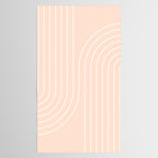 Abstract Retro Double Rainbow Peach Fuzz Tablecloth Gallery Image 2