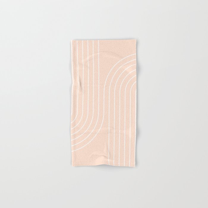 Abstract Retro Double Rainbow Peach Fuzz Bath Towel Gallery Image 1