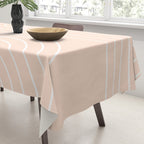 Abstract Retro Double Rainbow Peach Fuzz Tablecloth Gallery Image 3