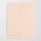 Abstract Retro Double Rainbow Peach Fuzz Poster Gallery Image 4
