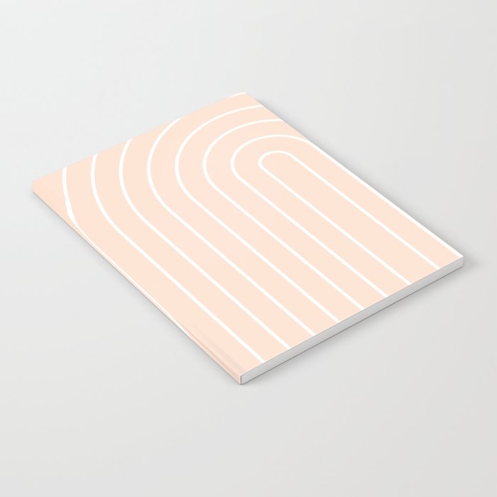 Abstract Retro Double Rainbow Peach Fuzz Notebook Gallery Image 2