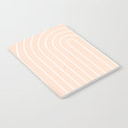 Abstract Retro Double Rainbow Peach Fuzz Notebook Gallery Image 2