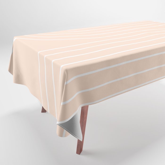 Abstract Retro Double Rainbow Peach Fuzz Tablecloth Gallery Image 1