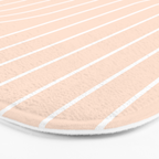 Abstract Retro Double Rainbow Peach Fuzz Bath Mat Gallery Image 3